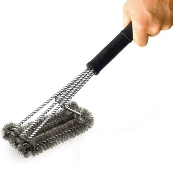 Fangsheng BBQ Brush for Grill, 18" Stainless Steel Woven Wire 3 in 1 Bristles Grill Cleaning Brush