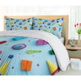 thumbnail image 5 of Ambesonne Colorful Duvet Cover Sets, Birthday Party Themed Art, 2-Queen, Pale Blue and Multicolor, 5 of 7