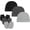 Black, variant on FOREEMME Newborn Infant Baby Boys Hat Mittens Set Cotton Gloves Beanie Skull Caps Hats for Baby 0-6 Months