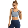 thumbnail image 4 of DHFJKG Sports Camisole Women Summer Cropped Tank Top Sports Workout Color Block Sleeveless Shirts Fitted Stretchy Yoga Gym Running Stylish Tops, 4 of 7