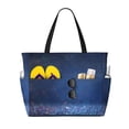 thumbnail image 1 of Fotbe Retro Blue Glitter Bolsa de Viaje para Playa - Resistente al Agua, Bolsa Tote de Gran Capacidad y Ligera con 7 Bolsillos para Mujeres y Hombres, 1 of 7