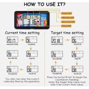 RL-HM200 Digital LCD Display Countdown Clock Target Event Tracking Timer