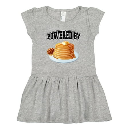 

Inktastic Powered by Pancakes Gift Toddler Girl Dress