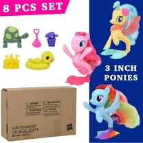 My Little Pony The Movie Seapony 8pcs set Princess Skystar, Rainbow Dash, Pinkie Pie, 5 accs