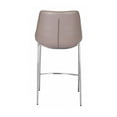 thumbnail image 4 of Zuo 102028 Chaise de Comptoir Magnus, Gris & Argent - Ensemble de 2, 4 of 8