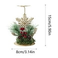 thumbnail image 3 of Candelabro de copo de nieve navideño, adorno de hierro, bandeja para velas de árbol de Navidad, candelabro de metal, 3 of 6