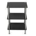 thumbnail image 4 of AVF S33-A Small 3 Tier Square Shelving Unit - Chrome Effect & Black Glass, 4 of 4