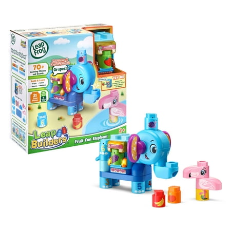 LeapFrog LeapBuilders Fruit Fun Elephant Learning Blocks Toy for Kids