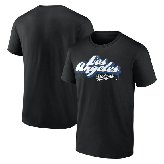 Men's Black Los Angeles Dodgers Graffiti T-Shirt