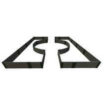 WEATHERED WOOD 'WALK-THROUGH CENTER CIRCLE' - 14' X 16' X 16.5" RAISED GARDEN BED - 1" PROFILE