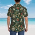 thumbnail image 6 of Daiia Red Leaves Hawaiian Shirt for Men Gentle Cotton Regular Short Sleeve Casual-Small, 6 of 9