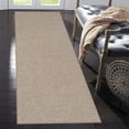 thumbnail image 2 of Home Queen Solid Beige Color Custom Size Runner Area Rugs Beige - 2' x 46', 2 of 2