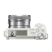Sony Alpha ZV-E10 APS-C Mirrorless (White) with 16-50mm Lens Content Creator Kit