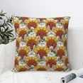 thumbnail image 4 of Yiaed Cartoon Sunflowers Print Pillow Covers Super Soft Decorative Square Throw Pillow Covers Case Cushion Covers for Sofa Couch Bedroom Car Decor（No pillow core）-12"x12", 4 of 7