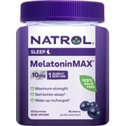 Natrol MelatoninMax, Sleep Gummies for Adults, Blueberry Flavor, 10 mg, 80 Count, Up to an 80 Day Supply