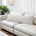 thumbnail image 2 of Simple Line White Body Pillow Cover 20 x 54 Inch Decorative Pillow Cover Beige Modern Art Geometric Lumbar Pillowcase Seasonal Rectangle Cushion Case for Couch Sofa Bed Living Room, 2 of 9