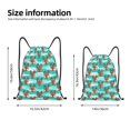 thumbnail image 2 of Xecao Lobsters Of Turquoise Waves Pattern Sports Drawstring Backpack - String Swim Gym Bag with Wet Proof Pocket for Women&Men-Medium, 2 of 6
