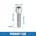 thumbnail image 4 of Unique Bargains 4 Pcs Tapered Bolts Screws for MTB Bike Bicycle Stem M5x20mm Socket Head Cap Bolts Steel Silver Tone, 4 of 6