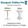thumbnail image 3 of Banquet Tables Pro 30 Diameter x 42" Height White Spandex Highboy Table Cover, 3 of 4