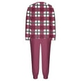 thumbnail image 7 of Gfyviroh Womens 2 Piece Pajama Set Long Sleeve Tops and Cuffed Pants Pjs Plaid Loungewear Sleepwear Sets, 7 of 7