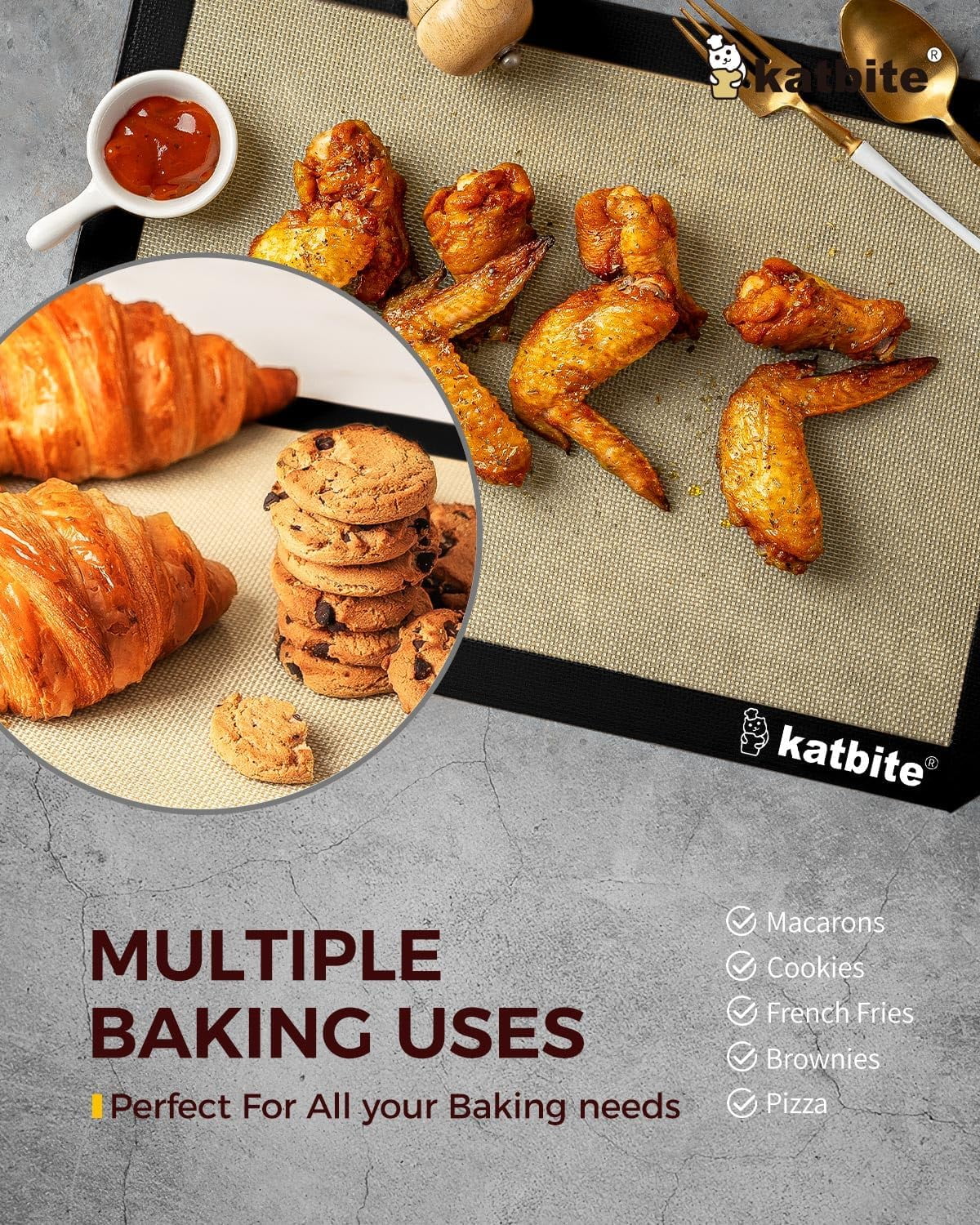 Katbite Silicone Cupcake Baking Cups 24 Pack, Heavy Duty Silicone Baki –  JZKATBITE