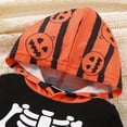 thumbnail image 6 of Baby Halloween Skeleton Jumpsuit Infant Pumpkin Hooded Onesie Funny Romper, Toddler Boys Girls Long Sleeve One Piece Loose-Fit Cute Zip up Festival Outfit for Halloween Parties Trick-or-Treating, 6 of 9