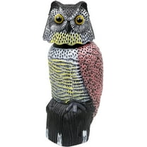 Galashield Owl Decoy to Scare Birds Away Scarecrow Fake Owl with Rotating Head 16" Tall