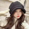 thumbnail image 3 of YooGuoGuo Winter Warm Bucket Hat for Women Thick Fleece Lining Fisherman Cap Casual Outdoor Skull Visor Cap Newsboy Cap, 3 of 4