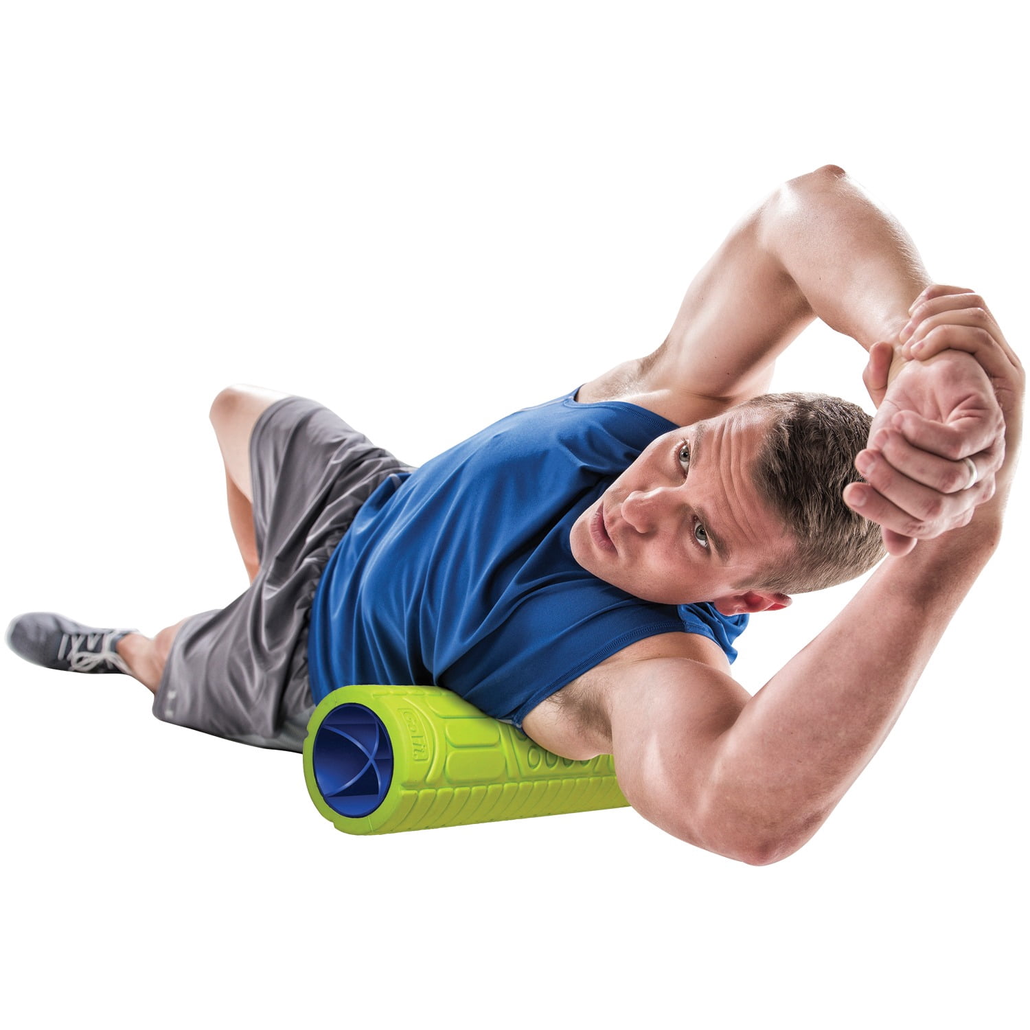 GoFit GF-FR6 Go Roller with UltraFin Core (Green, 18 Inches, with Training Manual)