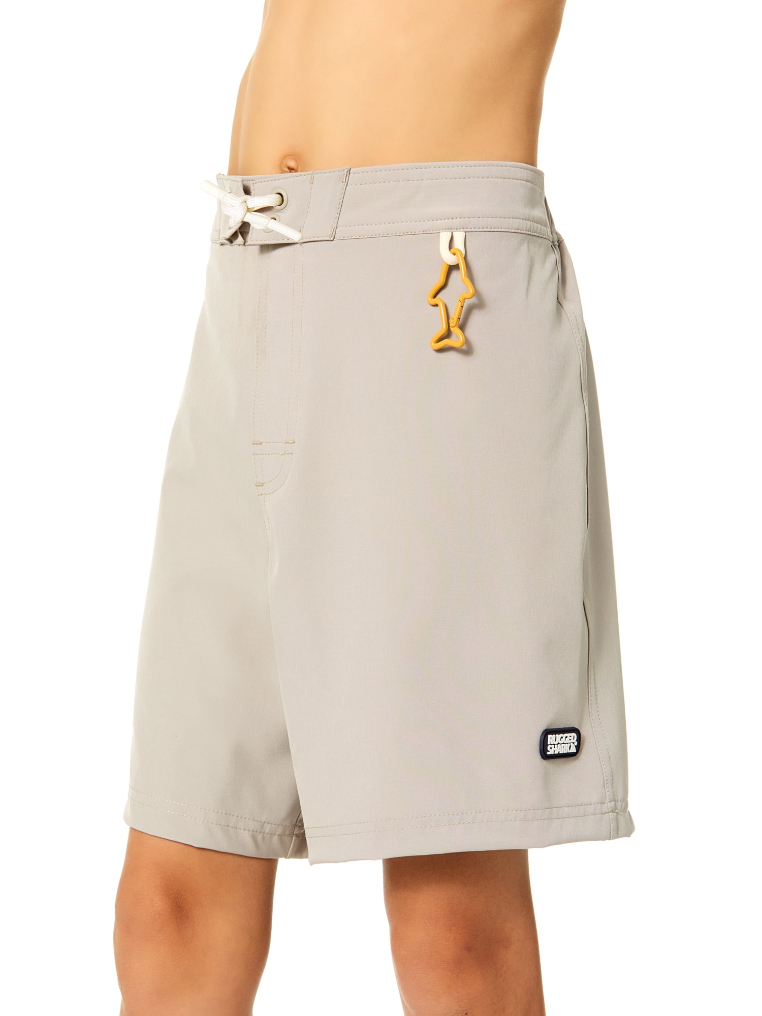 Rugged Shark Boys 6" Inseam Swim Trunks, Sizes 4-18