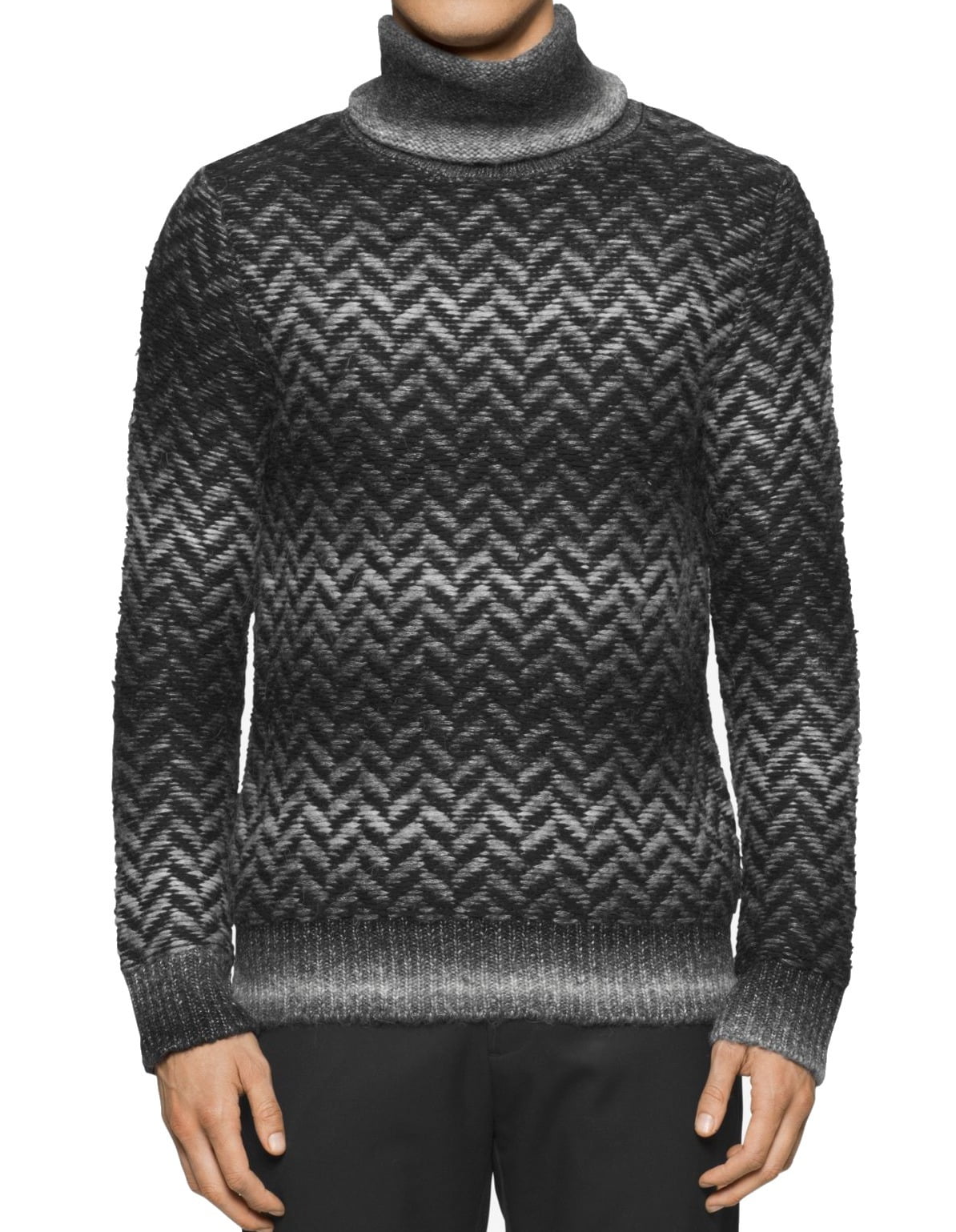 Calvin Klein - calvin klein new black mens size xl chevron knit ...