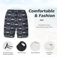 thumbnail image 3 of Bingfone Ski Goggles Vintage Print for Men's Double Layer Swimming Trunks with Lining, Drawstring Style with Pockets Beach Shorts Men's Swimsuit-X-Large, 3 of 6