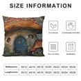 thumbnail image 5 of YINGXI  Fantasy Mushroom Cottage Throw Pillow Cover Colorful Meadow Landscape Plant Forest House Pillow Case Decorative Square Cushion for Home Couch Bed 18x18in, 5 of 5
