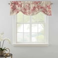 thumbnail image 2 of Tie Up Valances for Windows, Peaches Branches Adjustable Valance Curtains Window Treatment for Living Room, Farmhouse Spring Botanical Pink Flowers Rod Pocket Kitchen Curtains & Drapes 42x12 Inch, 2 of 9