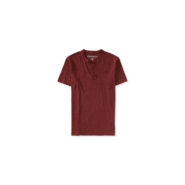 Aeropostale A87 Henley Shirt para hombre, rojo, XX-Large