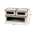 thumbnail image 5 of Household Essentials 510-3 Boîtes de Rangement Vision avec Couvercles / Ensemble de 3 Pcs / Toile Naturelle avec Garniture Brune, 5 of 5