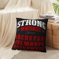 thumbnail image 3 of LALILO Throw Pillow Covers Strong Whiskey Font With Vintage Font Vintage Cushion Cover 18" x 18", 2 Pack, 3 of 6