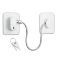 thumbnail image 2 of Adjustable Child-Proof Sliding Door & Window Lock - Vertical/Horizontal Track Stopper, Glass Window Safety Stop, White, 2 of 6