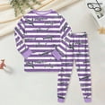 thumbnail image 2 of NOLDARES Toddler Baby Boys Pajamas Kids 2 Piece Pj's Long Sleeve Cartoon Sleepwear Clothes Set Outfits,Little Girl Pajamas,Purple,7-8 Y, 2 of 9
