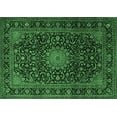thumbnail image 1 of Ahgly Company Indoor Rectangle Medallion Emerald Green Traditional Area Rugs, 8' x 10', 1 of 4