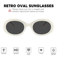 thumbnail image 2 of Lentes de Sol Mosanana Ovalados Retro Modernos Blancos para Mujer MS52371, 2 of 6