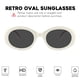 thumbnail image 2 of Lentes de Sol Mosanana Ovalados Retro Modernos Blancos para Mujer MS52371, 2 of 6