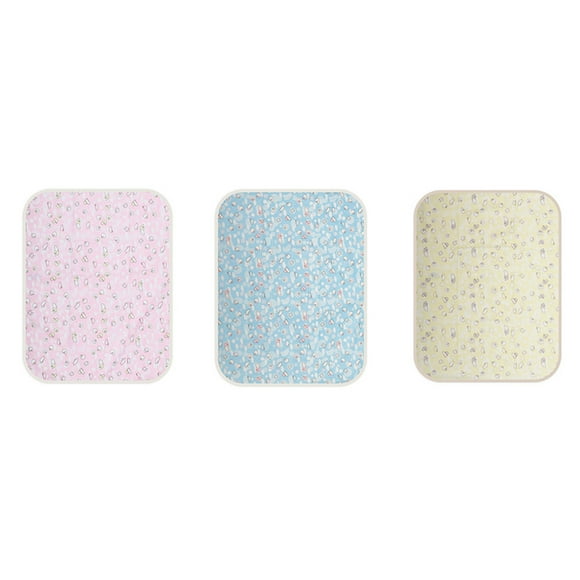 BRIGHTFUFU Juego de 3 almohadillas impermeables para la cama del bebé, prácticas almohadillas para la incontinencia (colores surtidos)