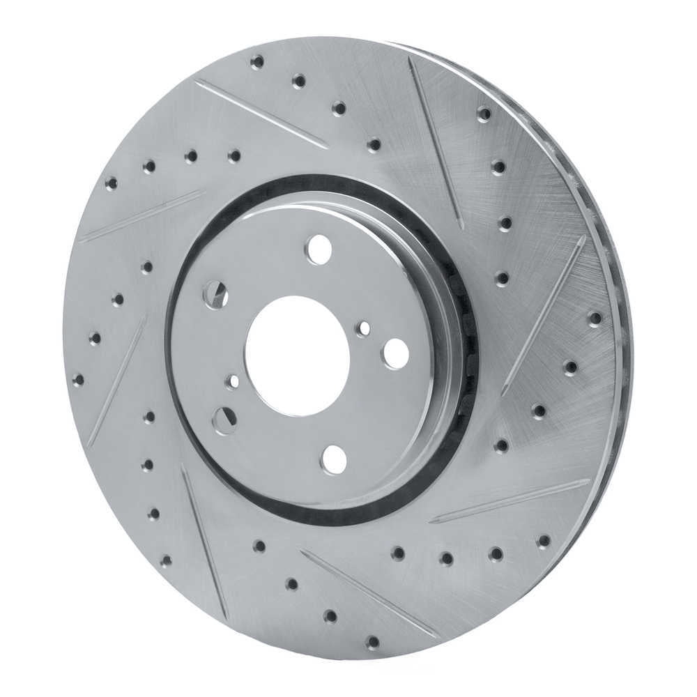 Dynamic Friction Company 631-75024D DFC Brake Rotor - Drilled And Slotted - Silver