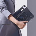 thumbnail image 2 of Kids Friendly Auto Wake / Sleep Folio Flip Case for iPad Air 13" M3 2025 / Air 13" 6th M2 2024, with Kickstand + Card Slots + Stylus Slot, PU Leather Detachable Magnetic Front + Back Cover, Blue, 2 of 6