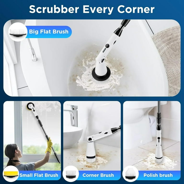 Kibhous Electric Spin Scrubber with 3 Brush Heads photo 3