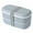 Gray, variant on 2 Layer Bento Lunch Box with Compartments, Heat Resistant Leakproof Sushi Dessert Food Container with Chopsticks
