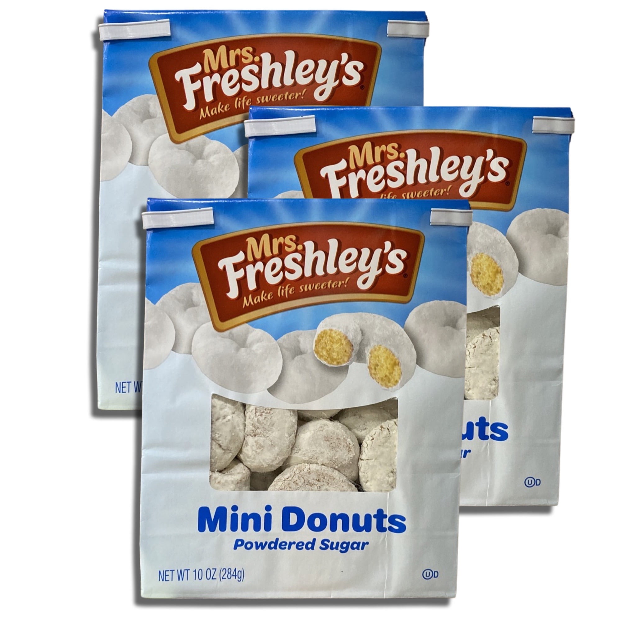 Powdered Sugar Mini Donuts by Mrs. Freshley's Bundled by Tribeca