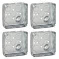 thumbnail image 1 of Caja eléctrica Airmont de acero estirado cuadrado de 4 pulgadas, paquete de 4, 1 of 8