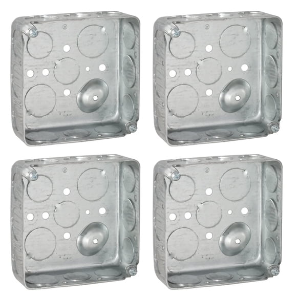 Caja eléctrica Airmont de acero estirado cuadrado de 4 pulgadas, paquete de 4